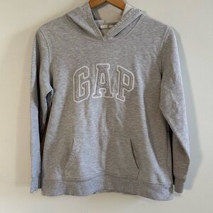 GAP Women’s Heather Gray Pullover Hoodie, Size L